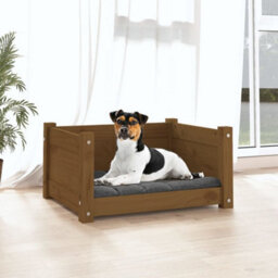 Berkfield Dog Bed Honey Brown 55.5X45.5X28 Cm Solid Pine Wood - thumbnail 3