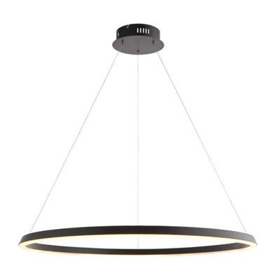 Luminosa Lighting Luminosa Staten Integrated Led Pendant Light Matt Black, White Silicone - image 1