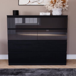 Lassic Vida Designs Glinton 8 Drawer Chest (100% Fsc) , Black - thumbnail 2