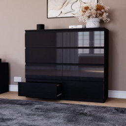 Lassic Vida Designs Glinton 8 Drawer Chest (100% Fsc) , Black - thumbnail 3