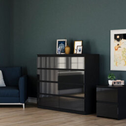 Lassic Vida Designs Glinton 8 Drawer Chest (100% Fsc) , Black - thumbnail 5