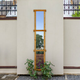 Mirroroutlet The Trellis Garden Mirror Scandinavian Spruce Wood 180Cm X 36Cm - thumbnail 1
