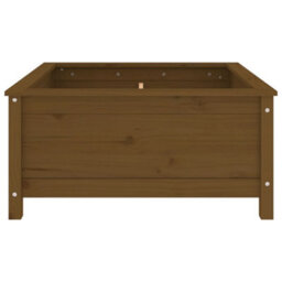 Berkfield Rustic Garden Planter Honey Brown 82.5X82.5X39 Cm Solid Wood Pine - thumbnail 4