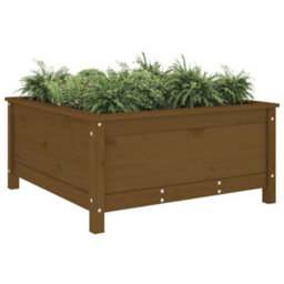 Berkfield Rustic Garden Planter Honey Brown 82.5X82.5X39 Cm Solid Wood Pine - thumbnail 3
