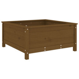 Berkfield Rustic Garden Planter Honey Brown 82.5X82.5X39 Cm Solid Wood Pine - thumbnail 6
