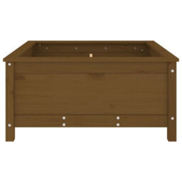 Berkfield Rustic Garden Planter Honey Brown 82.5X82.5X39 Cm Solid Wood Pine - thumbnail 5