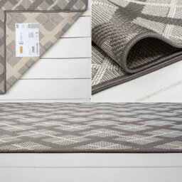 Homeart Outdoor Rugs Easy Cleaning Area Rugs For Balcony,garden,picnic,uv Weather Resistant  Grey Cream, 160 X 230 Cm - thumbnail 5