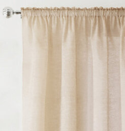 "Tyrone Textiles Rhodes Natural Linen-Look Sheer Voile Panels - Pair 140 X 137Cm (55X54"")" - thumbnail 2