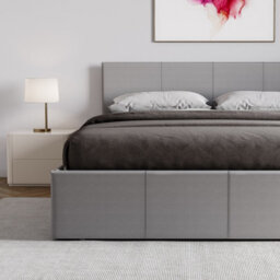 Lassic Vida Designs Lisbon Grey 5Ft King Size Ottoman Ukfr Faux Leather Bed Frame - thumbnail 5