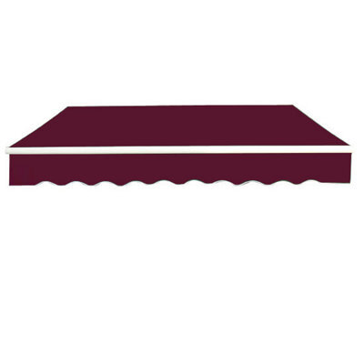 Sundaze 4.5X3M Garden Awning Replacement Fabric Top Cover Front Valance Wine Red - image 1