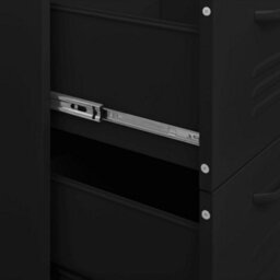 Vidaxl Drawer Cabinet Black 80X35X101.5 Cm Steel - thumbnail 8