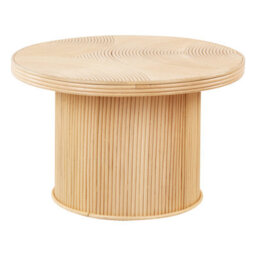 Wyld and Coco Ilios Set Of 2 Natural Rattan Round Coffee Tables - Handwoven Boho Duo - thumbnail 4