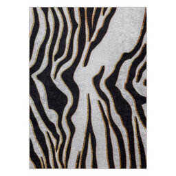RugsX Miro 52002.807 Washing Carpet Zebra Pattern Anti-Slip - Cream / Black  140X190 Cm - thumbnail 3