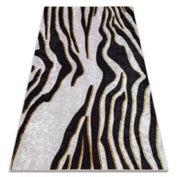 RugsX Miro 52002.807 Washing Carpet Zebra Pattern Anti-Slip - Cream / Black  140X190 Cm - thumbnail 4