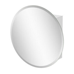 Affine Round Door Bathroom Mirror Cabinet Cupboard Stainless Steel Wall Mounted 500mm - thumbnail 7