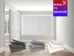 Caecus Blinds Made To Measure Faux Wood Venetian Blind String, White 90Cm Width X 120Cm Drop