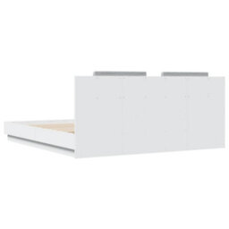 Berkfield Bed Frame With Led Without Mattress White 180X200 Cm Super King - thumbnail 8