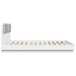 Berkfield Bed Frame With Led Without Mattress White 180X200 Cm Super King - thumbnail 7