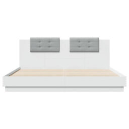 Berkfield Bed Frame With Led Without Mattress White 180X200 Cm Super King - thumbnail 6