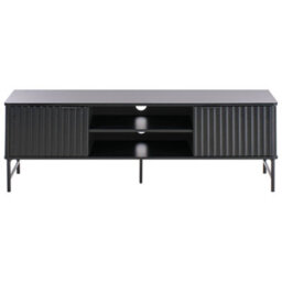 Wyld And Coco Everluxe Tv Stand Black Mdf 140 X 40 Cm With Open Shelf And Cable Management - thumbnail 1