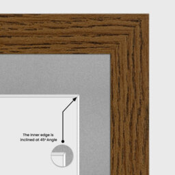 AK Frames 16X8 Dark Oak Modern Multi Photo Frame With Silver Mount - Holds 3 Apertures (3X) 7X5 Photos - thumbnail 7