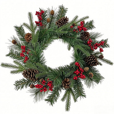 Swantex 50Cm Christmas Wreath - Green & Red