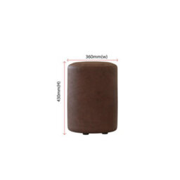 Chestnut Brown Italian Leather Round Stool  Handmade Uk By Footstools Direct - thumbnail 2