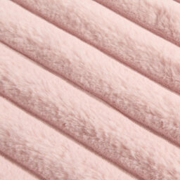 OHS Faux Fur Ribbed Fleece Throw Over Bed Blanket Supersoft, Blush - 125 X 150Cm - thumbnail 7