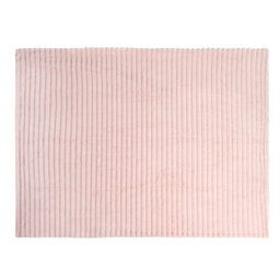 OHS Faux Fur Ribbed Fleece Throw Over Bed Blanket Supersoft, Blush - 125 X 150Cm - thumbnail 8
