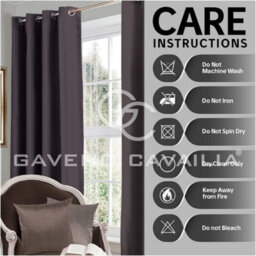 Gc Gaveno Cavailia Charcoal Blackout Eyelet Curtains 66X72 Inches 80-90% Black Out Thermal Ring Top Curtain Pair Window - thumbnail 4