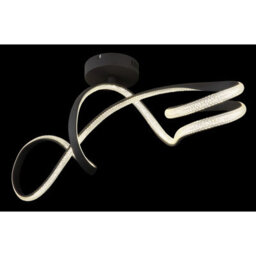 Luminosa Lighting Luminosa Swirl Integrated Led Semi Flush Ceiling Light Matt Black Led 4000K - thumbnail 4