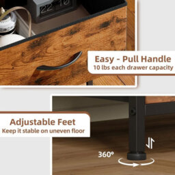 Eco-Friendly Tall Chest Of Drawers - 5 Drawers, Lightweight Scratch-Resist Wbr Ant - thumbnail 2