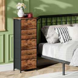 Eco-Friendly Tall Chest Of Drawers - 5 Drawers, Lightweight Scratch-Resist Wbr Ant - thumbnail 5