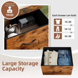 Eco-Friendly Tall Chest Of Drawers - 5 Drawers, Lightweight Scratch-Resist Wbr Ant - thumbnail 4