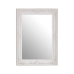 Orsina Baroque Rectangular Antique White Wall Mirror,large Vintage Mirror With Ornate Motifs,unique Dressing Mirror