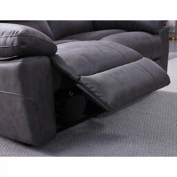 Xample Lucca Grey Fabric Power Reclining Large 2 Seater Sofa Dual Recliners Usb Charging Ports Comfortable Modern Sofa - thumbnail 4