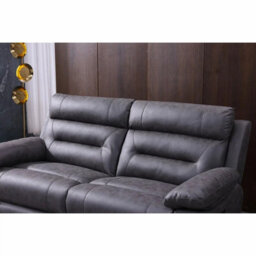 Xample Lucca Grey Fabric Power Reclining Large 2 Seater Sofa Dual Recliners Usb Charging Ports Comfortable Modern Sofa - thumbnail 5