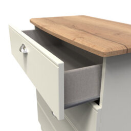 Albert 4 Drawer Chest In Cream Ash & Oak (Ready Assembled) - thumbnail 5