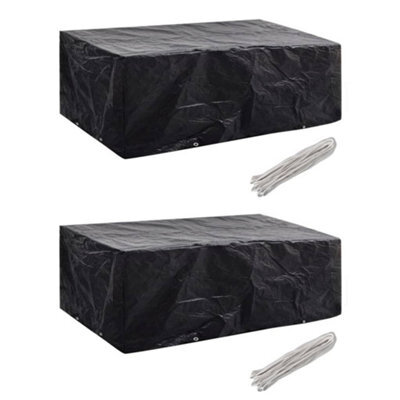 Walplus Outdoor Garden Furniture Covers 2 Pcs 8 Eyelets 200X160X70 Cm - image 1