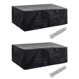 Walplus Outdoor Garden Furniture Covers 2 Pcs 8 Eyelets 200X160X70 Cm - thumbnail 1