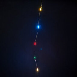 Samuel Alexander 50 Led 2.5M  Microbrights Indoor Outdoor Christmas Multi Function Battery Operated Lights With Timer On Pin Wire In Multicoloured - thumbnail 5