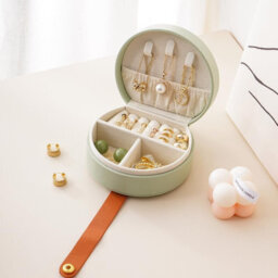Xample Jewellery Box Organizer, Travel Jewelry Case, Velvet Portable Travel Jewelry Organizer Box For Earrings Bracelets Rings Necklace - thumbnail 2