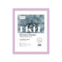 "14X11"" Lilac Frame With Mount For 11X9"" Pictures 20mm Thin Edge Portrait And Landscape Display With Wall Hooks And Kickstand" - thumbnail 1