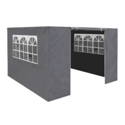 Sealey Dellonda Premium Side Walls Doors Windows For Gazebo Marquee Fits 2 X 2M - Grey - thumbnail 2