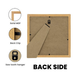 "AK Frames Sleek 4X4"" Oak Thin Modern Picture Frame - Slim And Design For Posters, Prints And Photos - Elegant Wall Frame Decor" - thumbnail 2