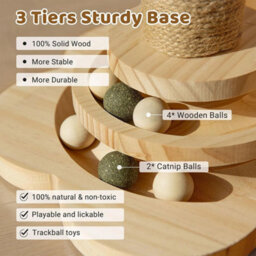 Tall Cat Scratching Post Cats Tree Scratcher Kitten Scratch Post Play Track Ball - thumbnail 6