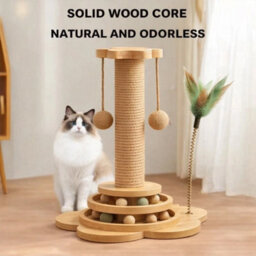 Tall Cat Scratching Post Cats Tree Scratcher Kitten Scratch Post Play Track Ball - thumbnail 3