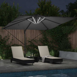 Berkfield Modern Cantilever Roma Parasol 286 X 285 X 270 Cm Aluminium - thumbnail 4