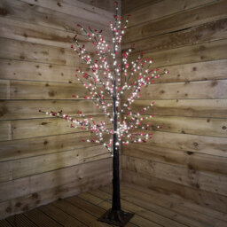 Samuel Alexander 5Ft (1.5M) Light Up Black Christmas Twig Tree With Red Berries & Warm White Leds - thumbnail 8