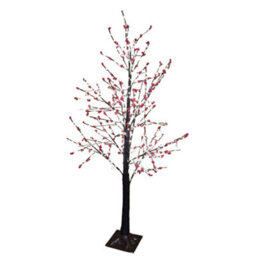 Samuel Alexander 5Ft (1.5M) Light Up Black Christmas Twig Tree With Red Berries & Warm White Leds - thumbnail 9